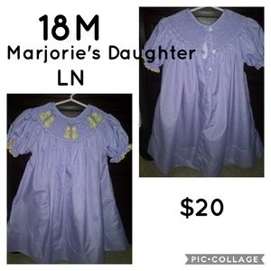 **SOLD** Purple Smocked Bishop w/ Butterflies